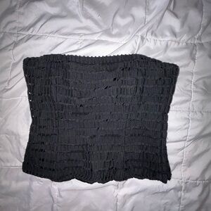 Ellen Tracy Charcoal Textured Top